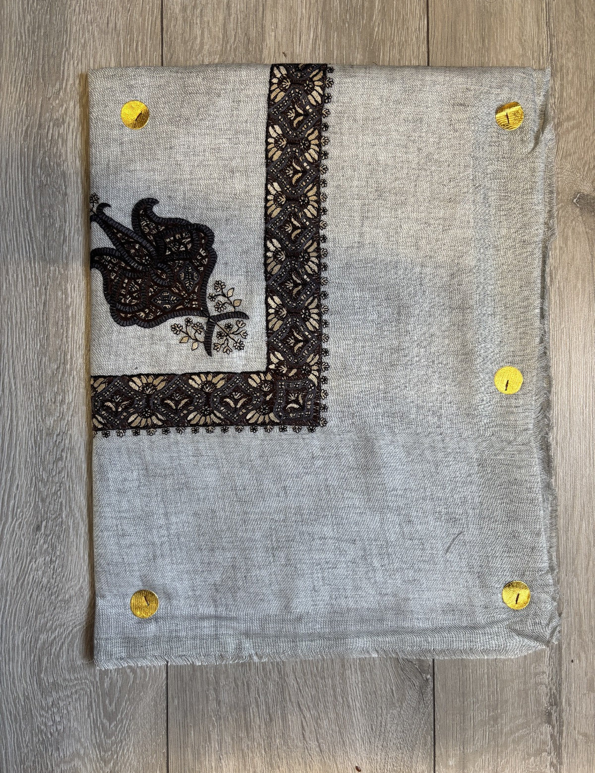 Light Grey Yemeni Shemagh - Premium Wool