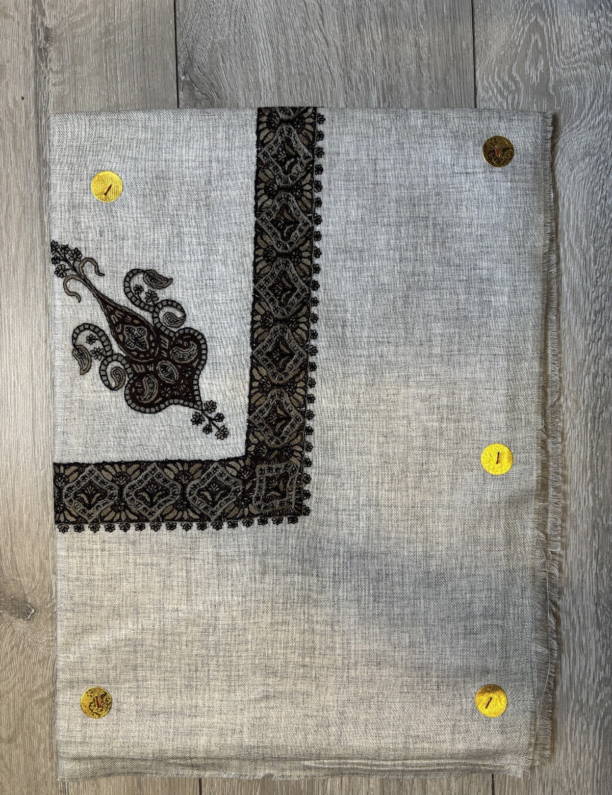Light Grey Yemeni Shemagh - Premium Wool