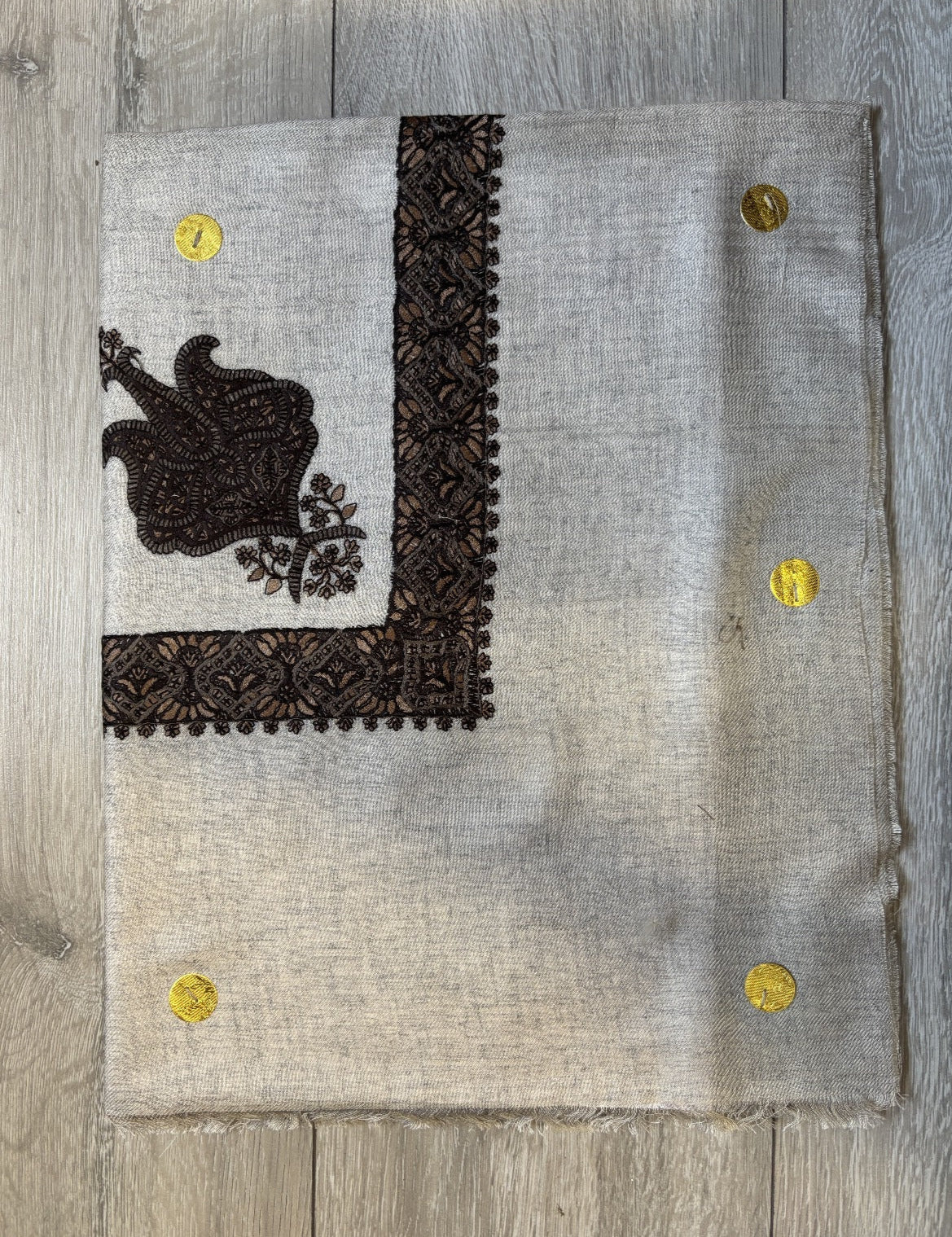 Light Grey Yemeni Shemagh - Premium Wool