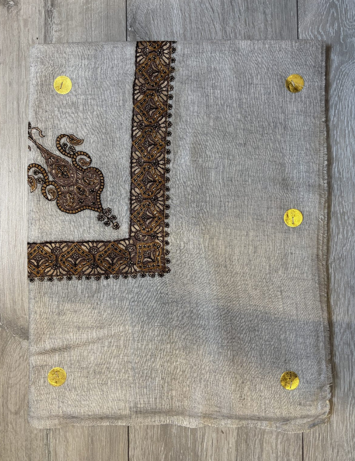 Light Grey Yemeni Shemagh - Premium Wool