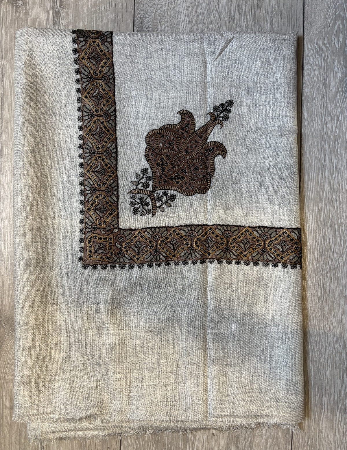 Light Grey Yemeni Shemagh - Premium Wool