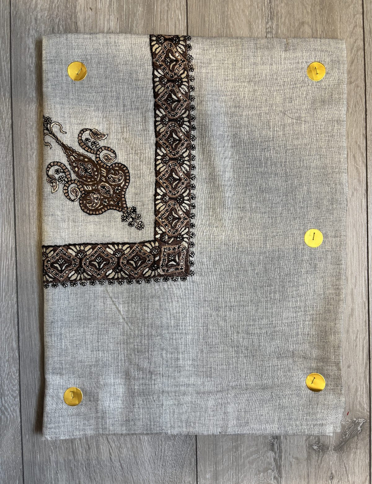 Light Grey Yemeni Shemagh - Premium Wool