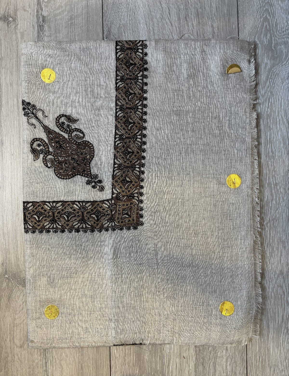 Light Grey Yemeni Shemagh - Premium Wool
