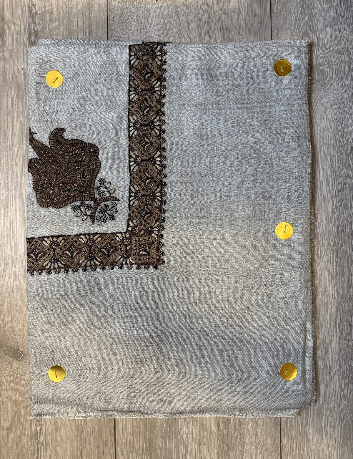 Light Grey Yemeni Shemagh - Premium Wool