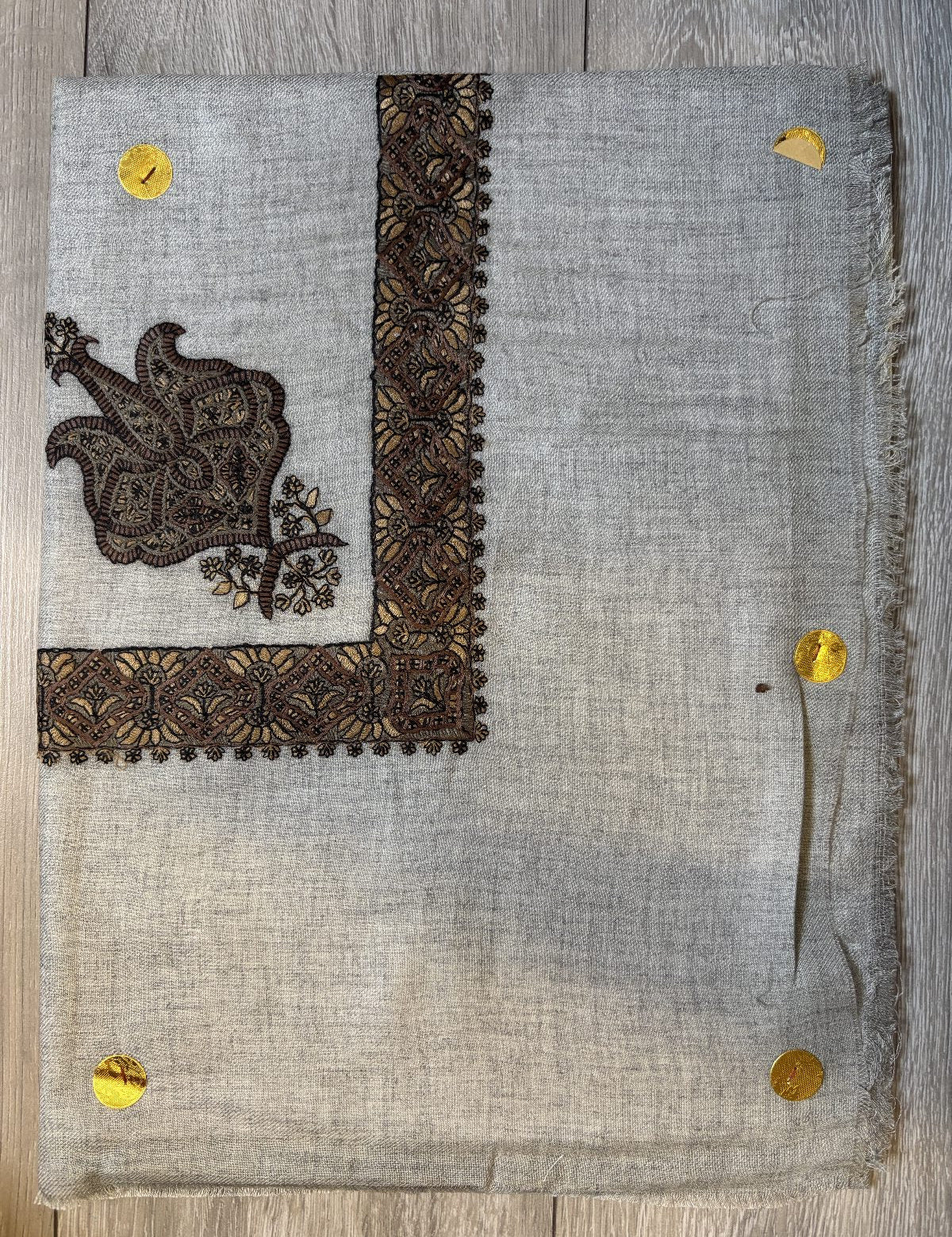 Light Grey Yemeni Shemagh - Premium Wool