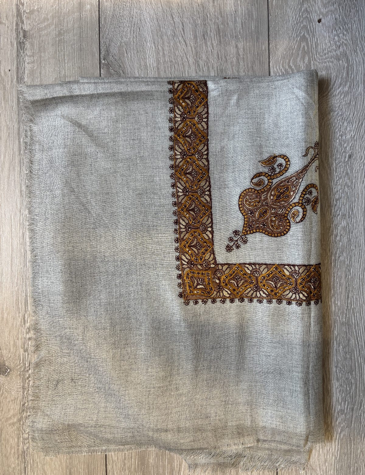 Light Grey Yemeni Shemagh - Premium Wool